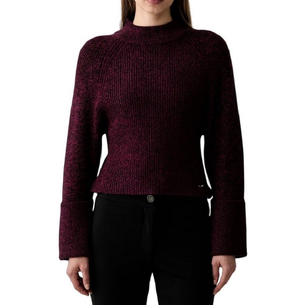 DKNY PULLOVER ΜΠΛΟΥΖΑ ΠΛΕΚΤΗ ΓΥΝΑΙΚΕΙΑ BORDEAUX