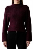 DKNY PULLOVER ΜΠΛΟΥΖΑ ΠΛΕΚΤΗ ΓΥΝΑΙΚΕΙΑ BORDEAUX