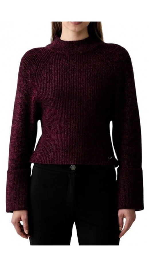 DKNY PULLOVER ΜΠΛΟΥΖΑ ΠΛΕΚΤΗ ΓΥΝΑΙΚΕΙΑ BORDEAUX
