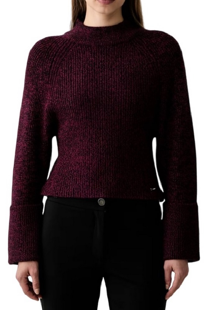 DKNY PULLOVER ΜΠΛΟΥΖΑ ΠΛΕΚΤΗ ΓΥΝΑΙΚΕΙΑ BORDEAUX