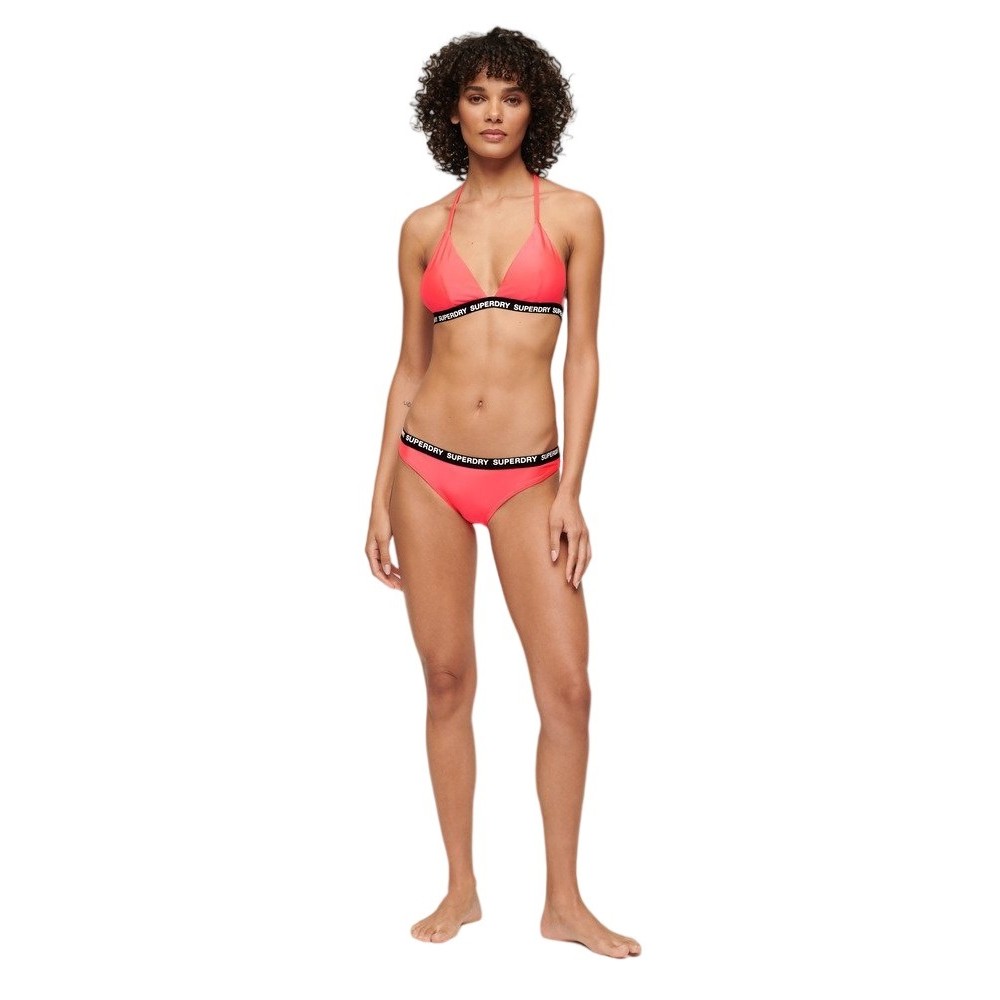 SUPERDRY TRIANGLE ELASTIC BIKINI TOP ΜΑΓΙΟ ΓΥΝΑΙΚΕΙΟ PINK