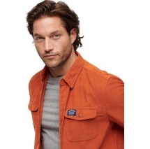 SUPERDRY D2 OVIN CORDUROY WORKWEAR SHIRT ΠΟΥΚΑΜΙΣΟ ΑΝΔΡΙΚΟ ORANGE