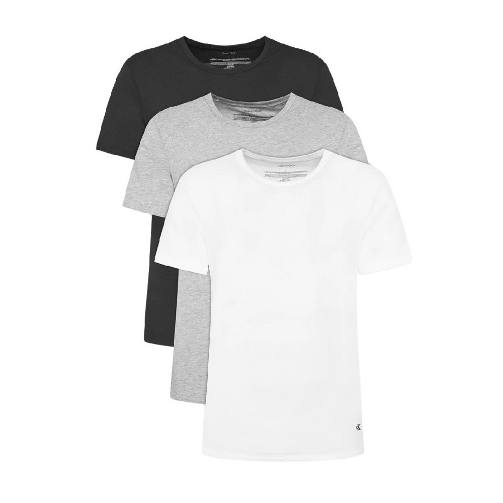 CALVIN KLEIN CREW NECK 3PK ΕΣΩΡΟΥΧΟ ΑΝΔΡΙΚΟ WHITE/GREY