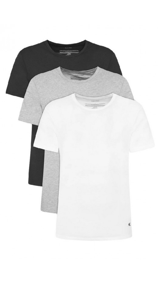 CALVIN KLEIN CREW NECK 3PK ΕΣΩΡΟΥΧΟ ΑΝΔΡΙΚΟ WHITE/GREY