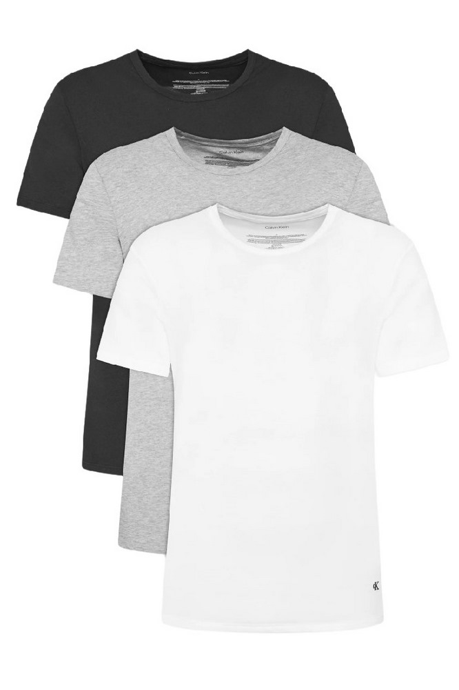 CALVIN KLEIN CREW NECK 3PK ΕΣΩΡΟΥΧΟ ΑΝΔΡΙΚΟ WHITE/GREY