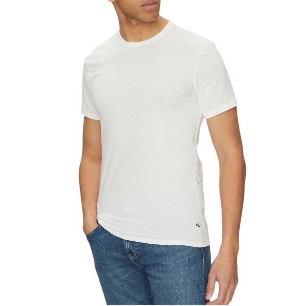 CALVIN KLEIN CREW NECK 3PK ΕΣΩΡΟΥΧΟ ΑΝΔΡΙΚΟ WHITE/GREY