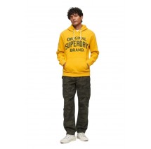 SUPERDRY ATHLETIC SCRIPT GRAPHIC HOODIE ΦΟΥΤΕΡ ΑΝΔΡΙΚΟ YELLOW