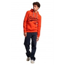 SUPERDRY D4 OVIN ATHLETIC SCRIPT GRAPHIC HOODIE ΦΟΥΤΕΡ ΑΝΔΡΙΚΟ ORANGE