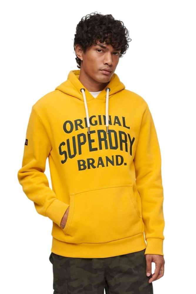 SUPERDRY ATHLETIC SCRIPT GRAPHIC HOODIE ΦΟΥΤΕΡ ΑΝΔΡΙΚΟ YELLOW