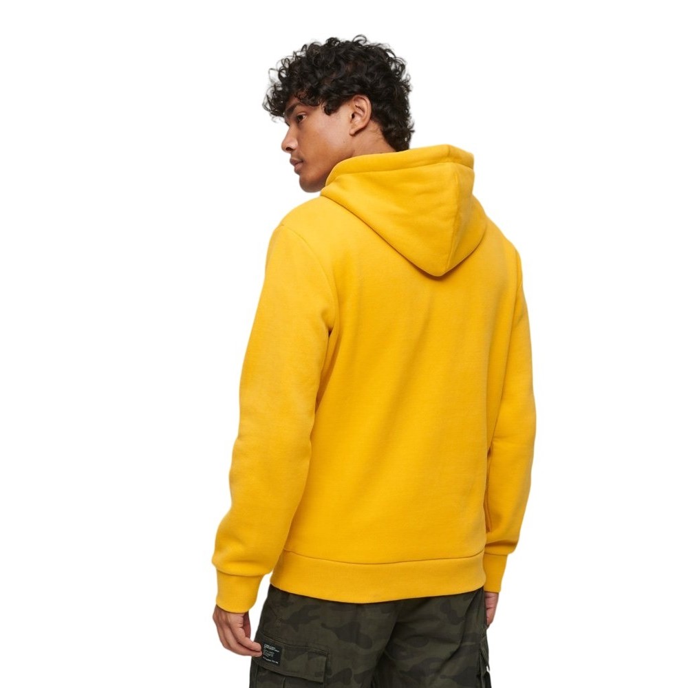 SUPERDRY D4 OVIN ATHLETIC SCRIPT GRAPHIC HOODIE ΦΟΥΤΕΡ ΑΝΔΡΙΚΟ YELLOW
