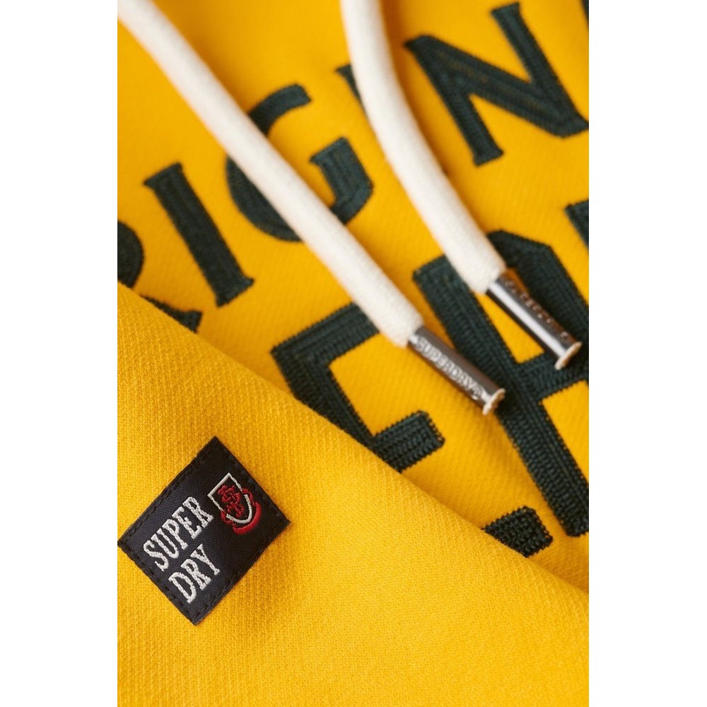 SUPERDRY ATHLETIC SCRIPT GRAPHIC HOODIE ΦΟΥΤΕΡ ΑΝΔΡΙΚΟ YELLOW