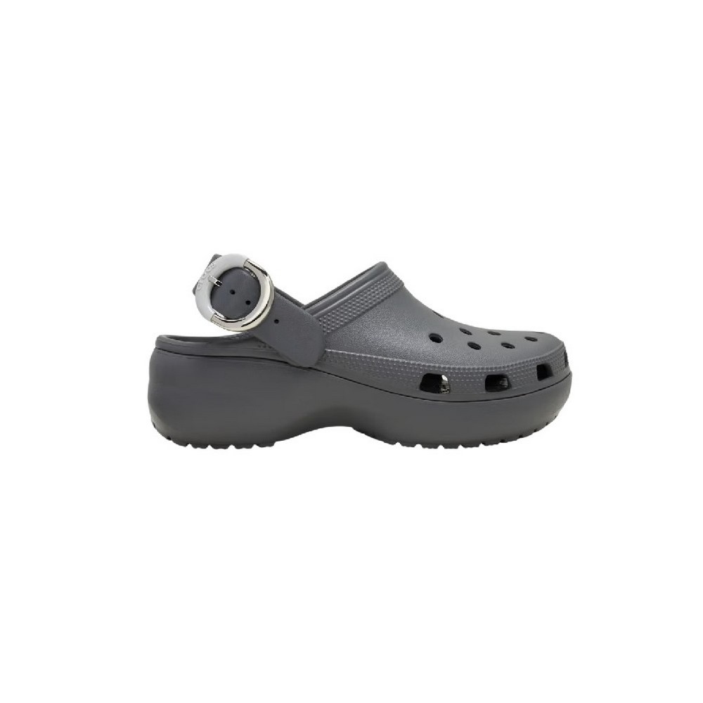 CROCS CLASSIC PLATFORM BUCKLE CLOG ΠΕΔΙΛΟ ΓΥΝΑΙΚΕΙΟ DARK GREY