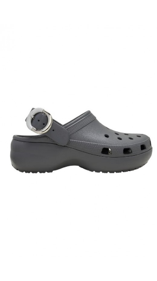 CROCS CLASSIC PLATFORM BUCKLE CLOG ΠΕΔΙΛΟ ΓΥΝΑΙΚΕΙΟ DARK GREY