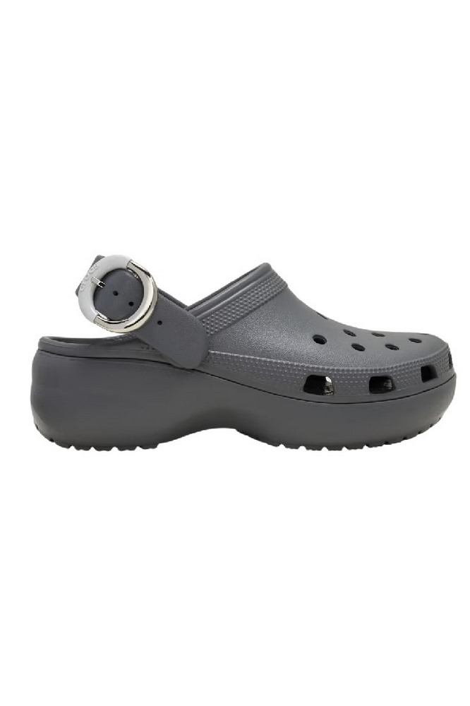 CROCS CLASSIC PLATFORM BUCKLE CLOG ΠΕΔΙΛΟ ΓΥΝΑΙΚΕΙΟ DARK GREY
