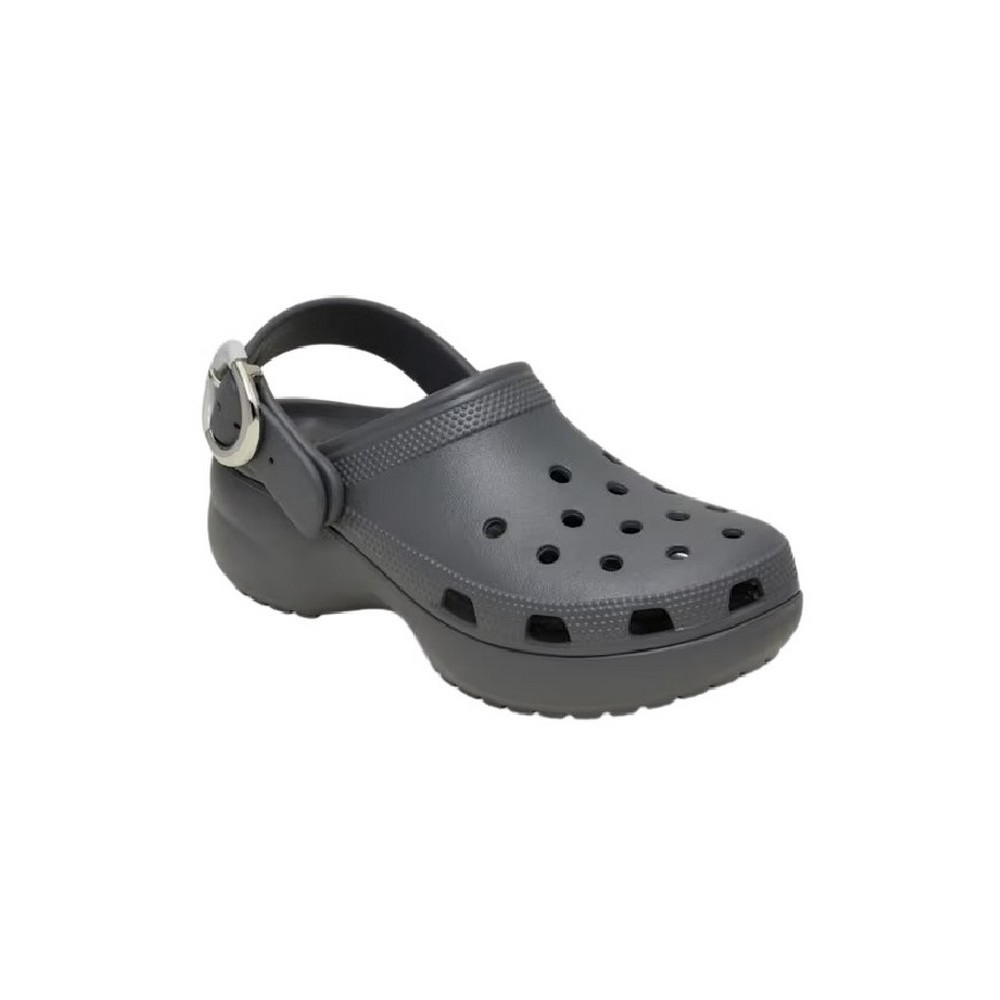 CROCS CLASSIC PLATFORM BUCKLE CLOG ΠΕΔΙΛΟ ΓΥΝΑΙΚΕΙΟ DARK GREY