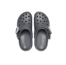 CROCS CLASSIC PLATFORM BUCKLE CLOG ΠΕΔΙΛΟ ΓΥΝΑΙΚΕΙΟ DARK GREY