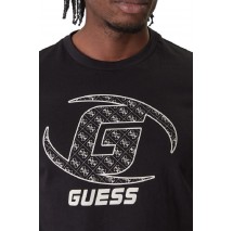 GUESS KELE CN T-SHIRT ΜΠΛΟΥΖΑ ΑΝΔΡΙΚΗ BLACK