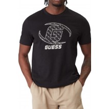 GUESS KELE CN T-SHIRT ΜΠΛΟΥΖΑ ΑΝΔΡΙΚΗ BLACK