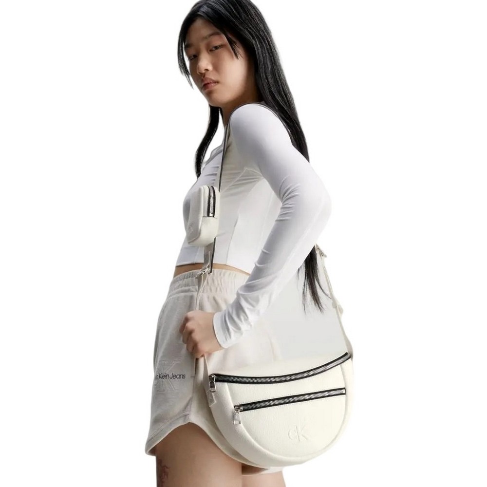 CALVIN KLEIN JEANS CONNECTED ROUNDED CROSSBODY27 ΤΣΑΝΤΑ ΓΥΝΑΙΚΕΙΑ