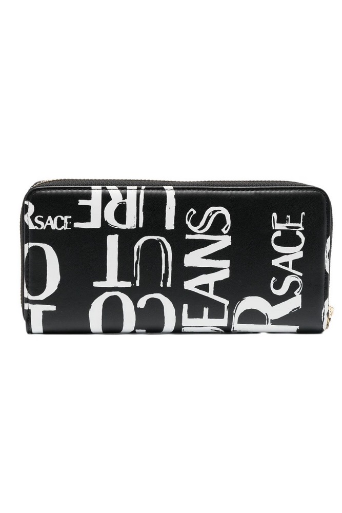 VERSACE JEANS COUTURE RANGE I-SOFT ALLOVER LOGO ΑΞΕΣΟΥΑΡ ΠΟΡΤΟΦΟΛΙ BLACK/WHITE