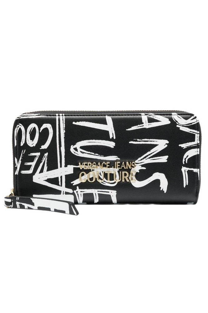 VERSACE JEANS COUTURE RANGE I-SOFT ALLOVER LOGO ΑΞΕΣΟΥΑΡ ΠΟΡΤΟΦΟΛΙ BLACK/WHITE