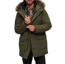 SUPERDRY EVEREST FAUX FUR HOODED PARKA ΜΠΟΥΦΑΝ ΑΝΔΡΙΚΟ OLIVE