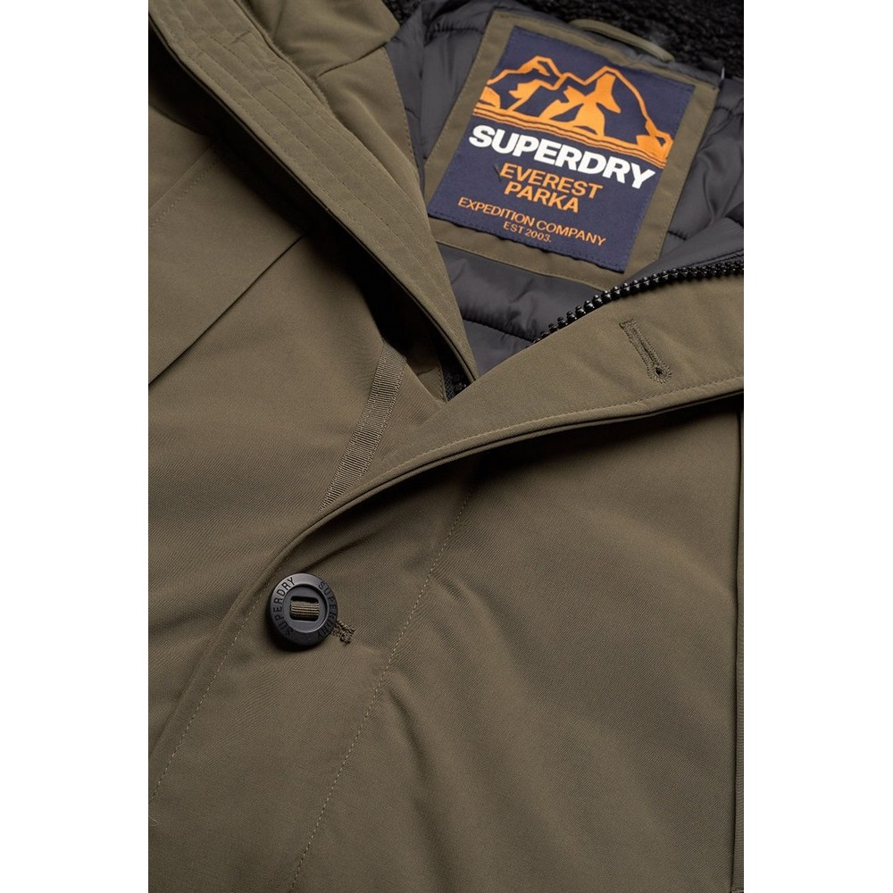 SUPERDRY EVEREST FAUX FUR HOODED PARKA ΜΠΟΥΦΑΝ ΑΝΔΡΙΚΟ OLIVE