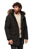 SUPERDRY EVEREST FAUX FUR HOODED PARKA ΜΠΟΥΦΑΝ ΑΝΔΡΙΚΟ BLACK