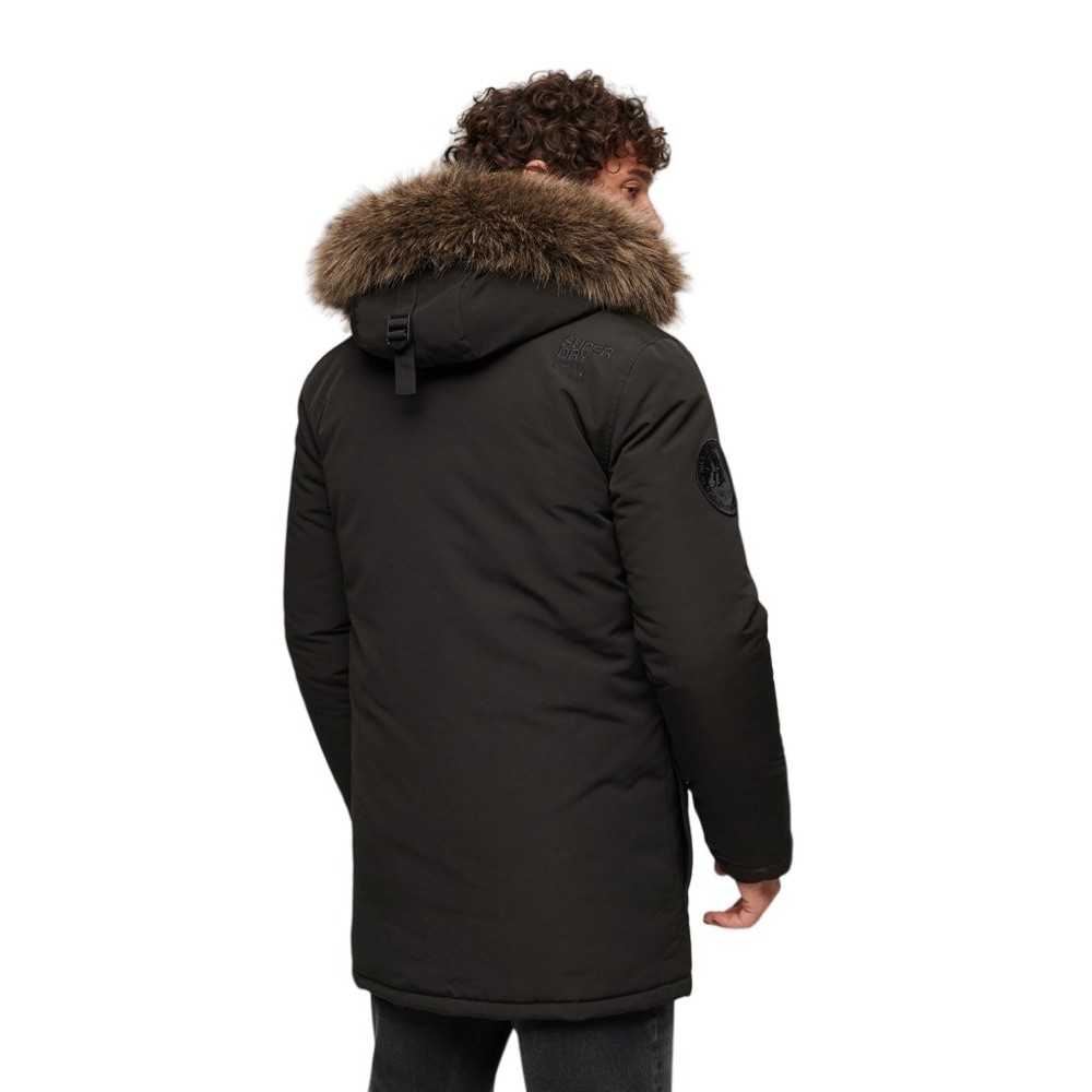 SUPERDRY EVEREST FAUX FUR HOODED PARKA ΜΠΟΥΦΑΝ ΑΝΔΡΙΚΟ BLACK
