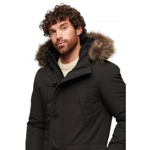 SUPERDRY EVEREST FAUX FUR HOODED PARKA ΜΠΟΥΦΑΝ ΑΝΔΡΙΚΟ BLACK