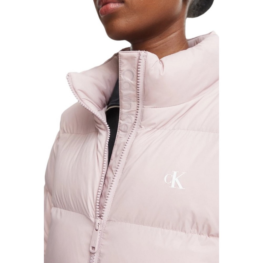 CALVIN KLEIN JEANS ESSENTIAL MW CROP PUFFER ΜΠΟΥΦΑΝ ΓΥΝΑΙΚΕΙΟ PINK