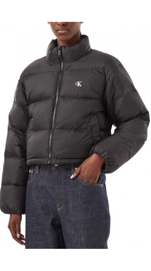 CALVIN KLEIN JEANS ESSENTIAL MW CROP PUFFER ΜΠΟΥΦΑΝ ΓΥΝΑΙΚΕΙΟ BLACK