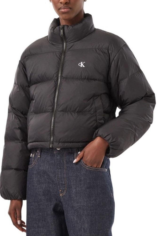 CALVIN KLEIN JEANS ESSENTIAL MW CROP PUFFER ΜΠΟΥΦΑΝ ΓΥΝΑΙΚΕΙΟ BLACK