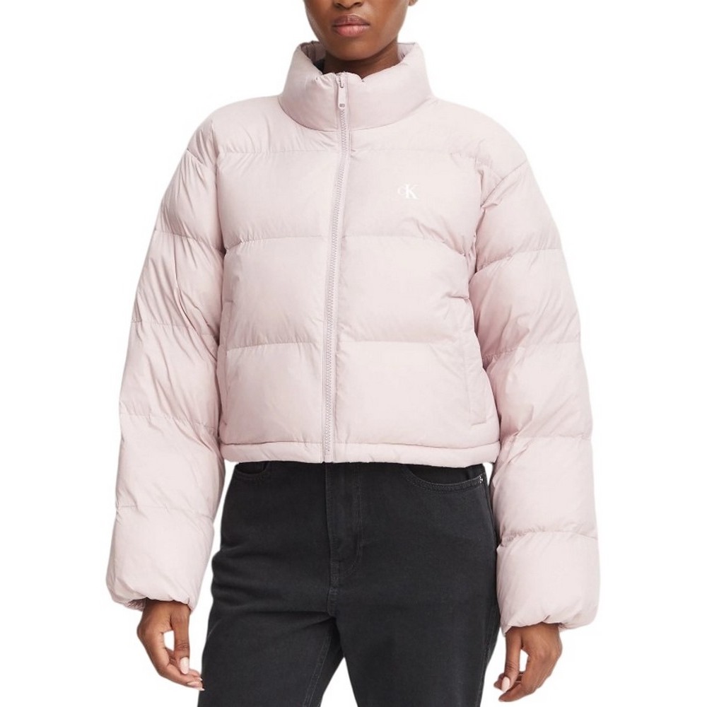 CALVIN KLEIN JEANS ESSENTIAL MW CROP PUFFER ΜΠΟΥΦΑΝ ΓΥΝΑΙΚΕΙΟ PINK