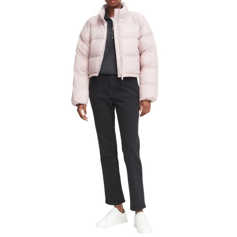 CALVIN KLEIN JEANS ESSENTIAL MW CROP PUFFER ΜΠΟΥΦΑΝ ΓΥΝΑΙΚΕΙΟ PINK