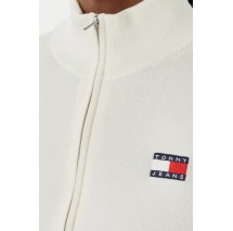 TOMMY JEANS ZIP HIGH NECK CARDIGAN EXT ΖΑΚΕΤΑ ΓΥΝΑΙΚΕΙΑ OFF WHITE