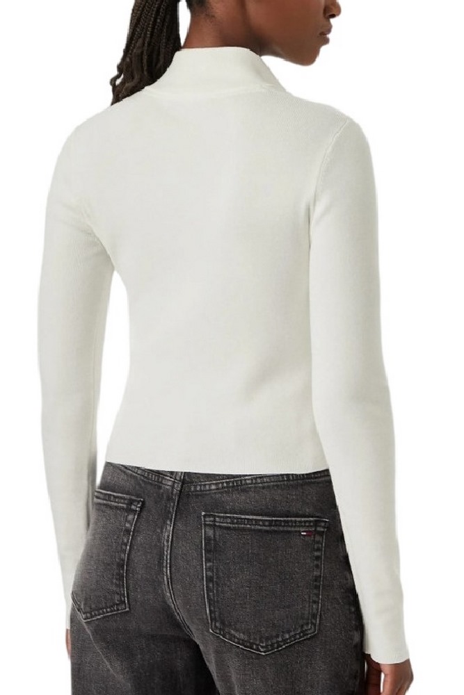 TOMMY JEANS ZIP HIGH NECK CARDIGAN EXT ΖΑΚΕΤΑ ΓΥΝΑΙΚΕΙΑ OFF WHITE
