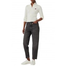 TOMMY JEANS ZIP HIGH NECK CARDIGAN EXT ΖΑΚΕΤΑ ΓΥΝΑΙΚΕΙΑ OFF WHITE
