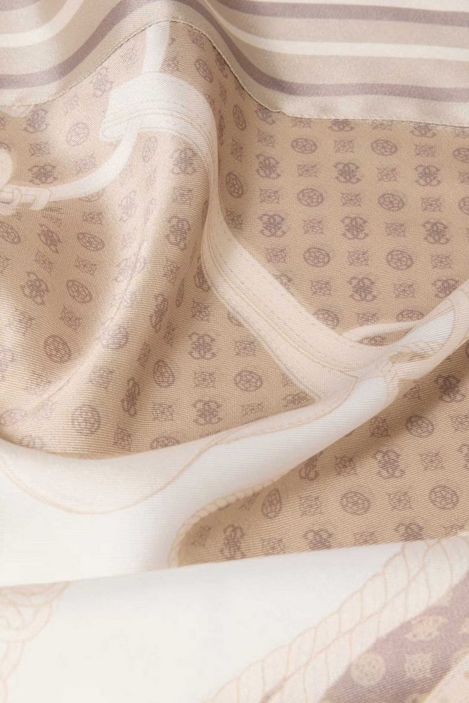 GUESS PRINTED BANDANA 70 X 70 ΑΞΕΣΟΥΑΡ ΜΑΝΤΟ ΓΥΝΑΙΚΕΙΟ TAUPE