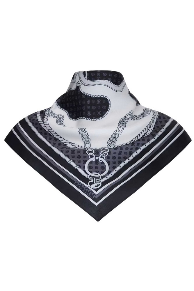 GUESS PRINTED BANDANA 70 X 70 ΑΞΕΣΟΥΑΡ ΜΑΝΤΟ ΓΥΝΑΙΚΕΙΟ BLACK