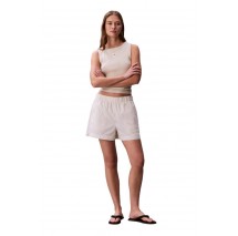 CALVIN KLEIN JEANS POPLIN CHINO SHORT YD ΒΕΡΜΟΥΔΑ ΓΥΝΑΙΚΕΙΑ OFF WHITE