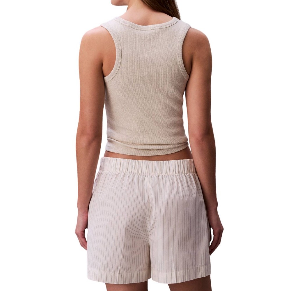 CALVIN KLEIN JEANS POPLIN CHINO SHORT YD ΒΕΡΜΟΥΔΑ ΓΥΝΑΙΚΕΙΑ OFF WHITE