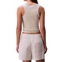 CALVIN KLEIN JEANS POPLIN CHINO SHORT YD ΒΕΡΜΟΥΔΑ ΓΥΝΑΙΚΕΙΑ OFF WHITE