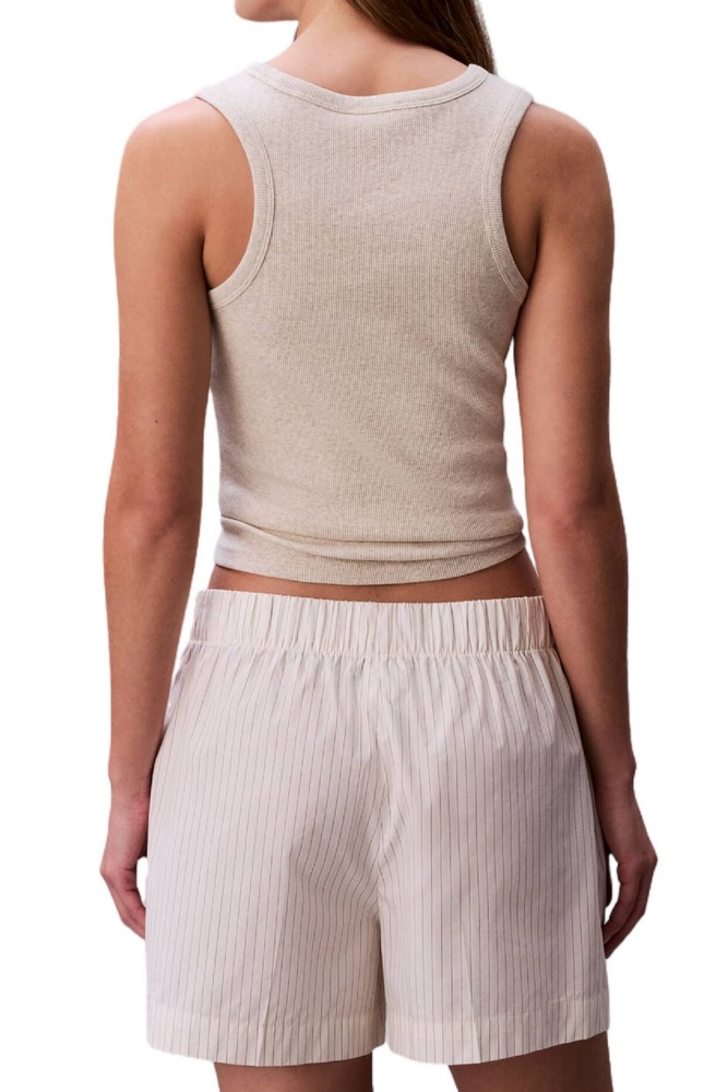 CALVIN KLEIN JEANS POPLIN CHINO SHORT YD ΒΕΡΜΟΥΔΑ ΓΥΝΑΙΚΕΙΑ OFF WHITE