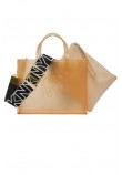 DKNY HADLEE SM TOTE R51AVC80 ΤΣΑΝΤΑ ΓΥΝΑΙΚΕΙΑ BUTTERCREAM