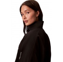 CALVIN KLEIN 1/4 ZIP MIXED MEDIA POLAR FLEECE ΜΠΛΟΥΖΑ ΓΥΝΑΙΚΕΙΑ BLACK