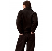 CALVIN KLEIN 1/4 ZIP MIXED MEDIA POLAR FLEECE ΜΠΛΟΥΖΑ ΓΥΝΑΙΚΕΙΑ BLACK