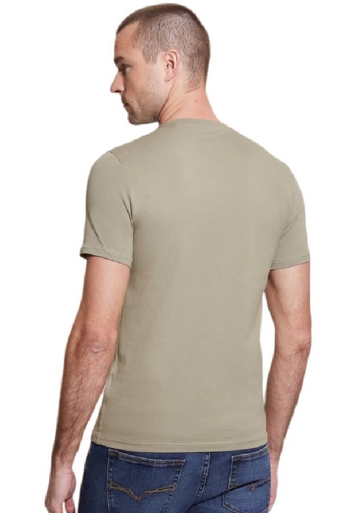 GUESS AIDY CN SS TEE T-SHIRT ΑΝΔΡΙΚΟ BEIGE