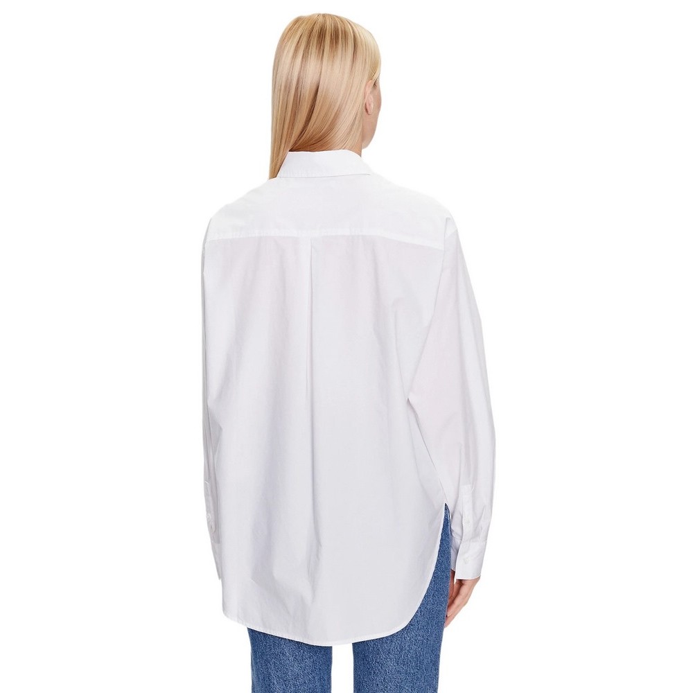 CALVIN KLEIN JEANS MONOLOGO RELAXED SHIRT ΠΟΥΚΑΜΙΣΟ ΓΥΝΑΙΚΕΙΟ WHITE