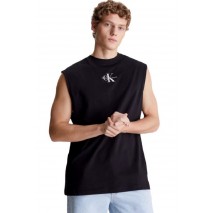 CALVIN KLEIN JEANS MONOLOGO SLEEVELESS ΑΜΑΝΙΚΗ ΜΠΛΟΥΖΑ ΑΝΔΡΙΚΗ BLACK